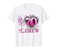 Happy 70th Birthday Crew Pink Wine 70 Years Old Queen Maglietta