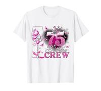 Happy 75th Birthday Crew Pink Wine 75 Years Old Queen Maglietta