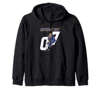 Happy 7th Birthday Boy Hockey Bison Ice Hockey a Tema Felpa con Cappuccio