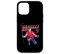 Happy 7th Birthday Boy Hockey Player Ice Hockey a tema Custodia per iPhone 12/12 Pro
