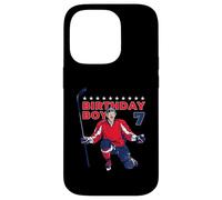 Happy 7th Birthday Boy Hockey Player Ice Hockey a tema Custodia per iPhone 14 Pro