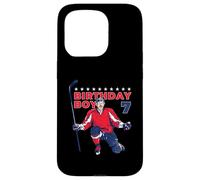 Happy 7th Birthday Boy Hockey Player Ice Hockey a tema Custodia per iPhone 15 Pro