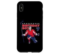 Happy 7th Birthday Boy Hockey Player Ice Hockey a tema Custodia per iPhone XS Max