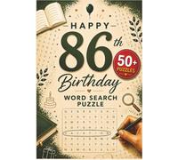 Happy 86th Birthday Word Search Puzzle: Perfect Personalized 86th Birthday Gift Idea For Grandma Or Grandpa
