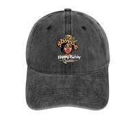 Happy African US Donne Compleanno Regina Divertente Baseball Cap Cotone Denim Vintage Regolabile Visiera Del Papà Cappello per Donne Uomini, Stile carbone, Taglia unica
