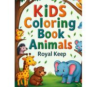 Happy Animal World: Easy Coloring Book for Toddlers