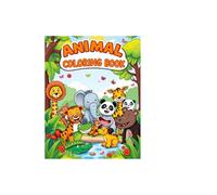 Happy Animals: Color & Play: Large Designs and Bold Lines Perfect for Little Hands: A Skill-Building Coloring Book for Kids.