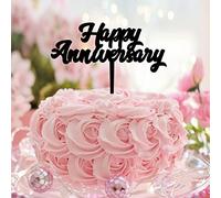 Happy Anniversary acrilico nero Mr & Mrs Wedding Cake Toppers personalizzare divertente sposa e sposo cake topper per addio al nubilato decorazione di nozze regali di addio al nubilato