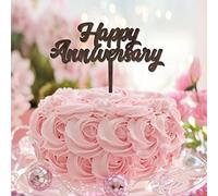 Happy Anniversary Mr And Mrs Rustico Matrimonio Fidanzamento Cake Topper Personalizzato Spiaggia Sposa & Sposo Cake Topper Per Fidanzamento Sposa To Be Bomboniere Regali di Nozze per Coppia Legno