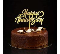 Happy Anniversary Mr And Mrs Rustico Wedding Engagement Cake Topper Personalizzare Romantico Sposa E Sposo Cake Toppers per addio al nubilato Addio al nubilato Decorazioni di nozze Addio al nubilato