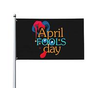 Happy April Fools Day Flag 3x5 Ft Un lato Outdoor Farmhouse Yard Sign Garden Bandiera decorativa con occhielli in ottone