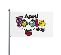 Happy April Fools Day Flag 3x5 Ft Un lato Outdoor Farmhouse Yard Sign Garden Bandiera decorativa con occhielli in ottone