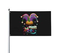 Happy April Fools Day Flag 3x5 Ft Un lato Outdoor Farmhouse Yard Sign Garden Bandiera decorativa con occhielli in ottone