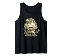 Happy Artichoke Face Graphic for Vegetarians Funny Vegan Mom Canotta