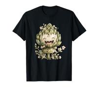 Happy Artichoke Face Graphic for Vegetarians Funny Vegan Mom Maglietta