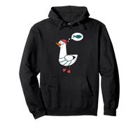 Happy As a Seagull Yummy Fish Food, Funny Seagull Cartoon Felpa con Cappuccio