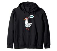 Happy As a Seagull Yummy Fish Food, Funny Seagull Cartoon Felpa con Cappuccio