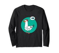 Happy As a Seagull Yummy Fish Food, Funny Seagull Cartoon Maglia a Manica