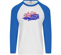 Happy Australia National Giorno Bandiera Uomo L/S Baseball T-Shirt