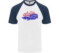 Happy Australia National Giorno Bandiera Uomo S/S Baseball T-Shirt