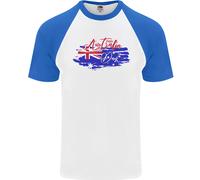 Happy Australia National Giorno Bandiera Uomo S/S Baseball T-Shirt