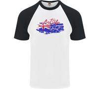 Happy Australia National Giorno Bandiera Uomo S/S Baseball T-Shirt