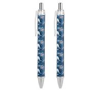 Happy Australian Day Penna a sfera retrattile 0,5 mm punta fine inchiostro nero penne forniture per ufficio per insegnante 2 PCS AS PIC 2