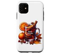 Happy Autumn Tea Graphic For Women And Kids Cute Fall Custodia per iPhone 11