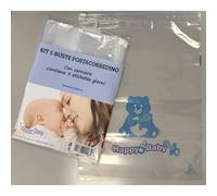 Happy Baby - Kit 5 Buste Porta Corredino Con Cerniera - Azzurro