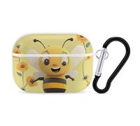 Happy Bee - Custodia protettiva per AirPods Pro con anello portachiavi, custodia protettiva rigida per AirPods Pro di seconda generazione, per donne e uomini, facile da aprire, protezione contro le