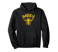 Happy Bee Lovers Vibrante Spirito gioioso Felpa con Cappuccio