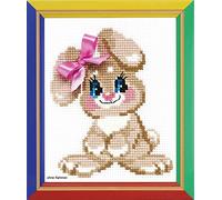 Happy Bee - Modello per Punto a Croce su Tela, Motivo: Coniglietta
