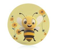 Happy Bee Tagliere rotondo in vetro temperato, unico tagliere da cucina per pizza, verdura, frutta, formaggio e salumi