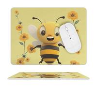 Happy Bee - Tappetino per mouse impermeabile e antiscivolo, portatile, comodo, per scrivania, casa, ufficio, laptop