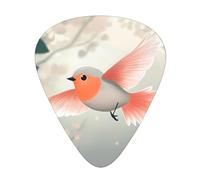 Happy Birds Flying - Set di 12 plettri per chitarra, sottili, medi e spessi, adatti per chitarra, basso, chitarra elettrica e ukulele