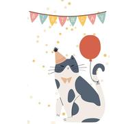 Happy Birthday 3 Cat Notebook