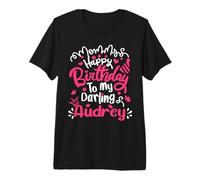 Happy Birthday Audrey T-Shirt Personalizzata per Audrey Maglietta Premium