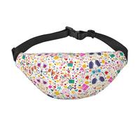 Happy Birthday Background - Marsupio a tracolla per ragazzi, grande, da viaggio, alla moda, per sport, corsa, ciclismo, viaggi, pesca, nero, taglia unica