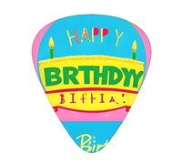 Happy Birthday Balloon Plettri per chitarra, 12 pezzi, materiale ABS, bordi lisci, sensazione confortevole, 3 spessori opzionali