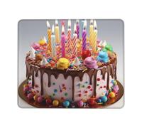 Happy Birthday Bellissimo tappetino per mouse con bordi cuciti quadrato per computer con base antiscivolo tappetino per mouse da gioco grande tappetino lavabile per tastiera per casa e ufficio 20,1 x