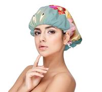 Happy Birthday Big Cake Print Cuffia da notte da donna per proteggere i capelli, comoda cuffia da notte per capelli ricci e lunghi, nero, nero, taglia unica