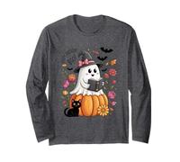 Happy Birthday Boo Ghost con Cappello da Strega Maglia a Manica