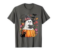 Happy Birthday Boo Ghost con Cappello da Strega Maglietta