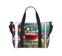 Happy Birthday - Borsone da viaggio leggero, da portare con sé, per uomini e donne, impermeabile, per la palestra, i viaggi del fine settimana