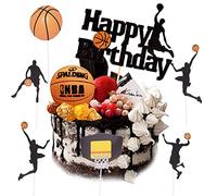 Happy Birthday Cake Topper,Basket Decorazione Torta, Decorazione Torta di Compleanno, Acrilico Cupcake Topper per Compleanno Festa Decorazione,7 Pezzi