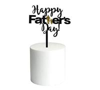 Happy Birthday Cake Topper Happy Father's Day Birthday For Daddy Black Acrylic Party Decorazioni