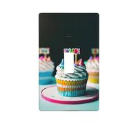 Happy Birthday Cakes - Placca di copertura per interruttore con stampa di torte di compleanno, 1 banda