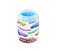 Happy Birthday Cartoon Car Portable Pet Foot Paws Rondella con spazzola in silicone morbido essenziale per tutti i proprietari di animali domestici per cani e gatti di piccola taglia media