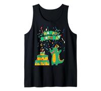 Happy Birthday Coccodrillo Alligator Cake Confetti Snap Party Canotta
