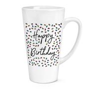 Happy Birthday Coriandoli 483ml Grande Latte Tazza - Funny 18th 21st 30th 40th